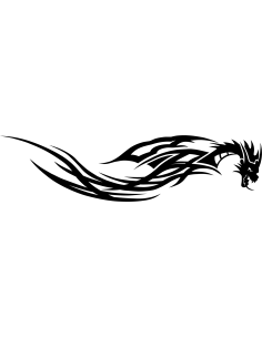 Gehörnter Drache Autoaufkleber 12