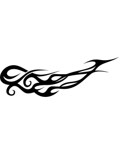 Curly Flame Autoaufkleber 96