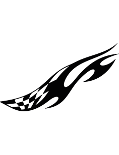 Racing Flame Autoaufkleber 109