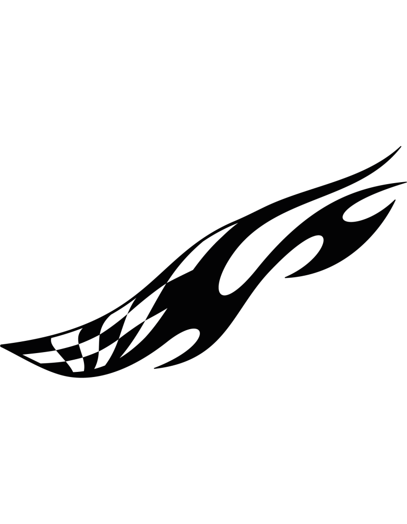 Racing Flame Autoaufkleber 109