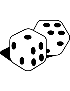 Zwei Würfel Autoaufkleber 204