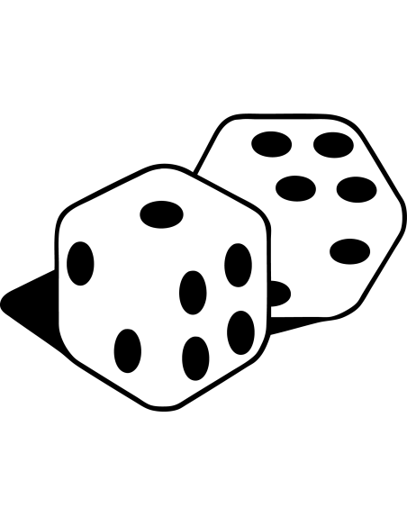 Zwei Würfel Autoaufkleber 204