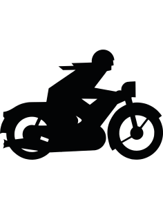 Retro-Biker Autoaufkleber 207