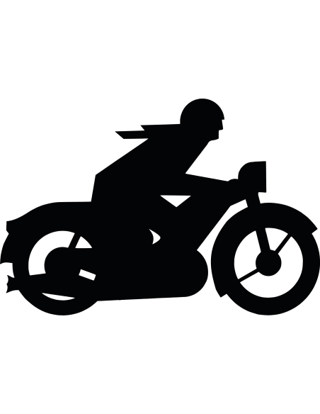 Retro-Biker Autoaufkleber 207