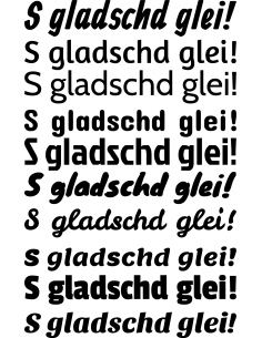 S gladschd glei Autoaufkleber 213
