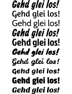 Gehd glei los Autoaufkleber 224