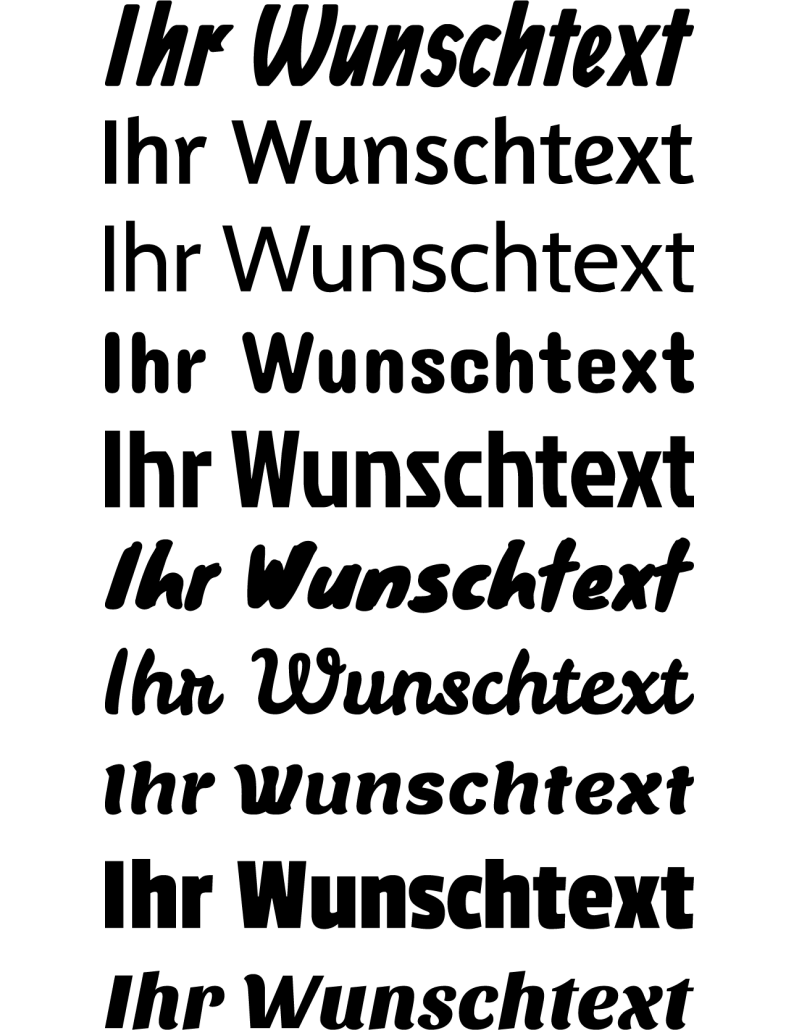 individueller Text Autoaufkleber 238
