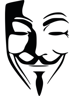 Guy Fawkes Maske Autoaufkleber 240