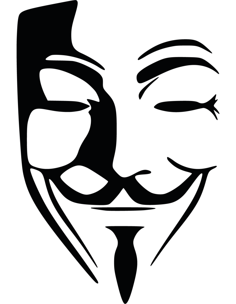 Guy Fawkes Maske Autoaufkleber 240