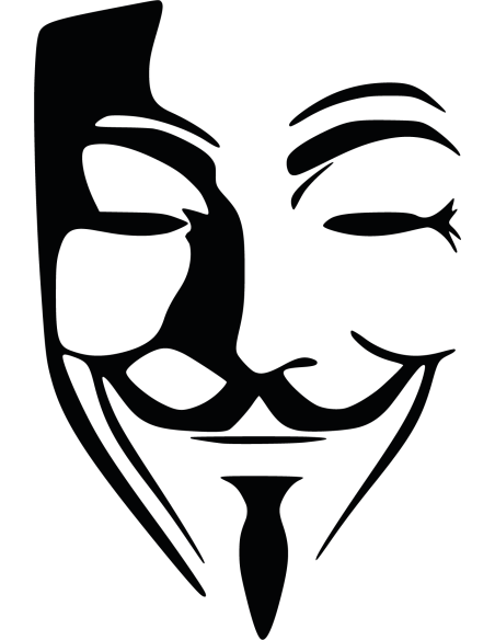 Guy Fawkes Maske Autoaufkleber 240