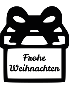 Geschenk Frohe Weihnachten Autoaufkleber 255