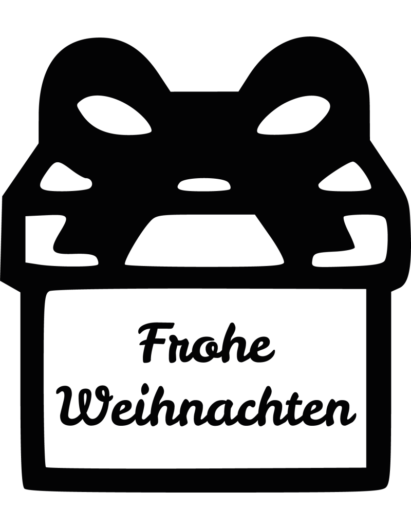 Geschenk Frohe Weihnachten Autoaufkleber 255