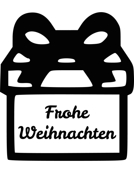 Geschenk Frohe Weihnachten Autoaufkleber 255
