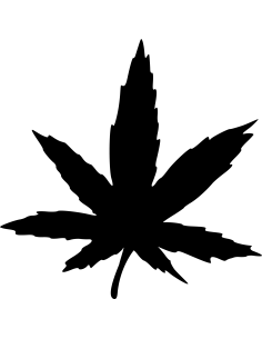 Hanfblatt Autoaufkleber 280