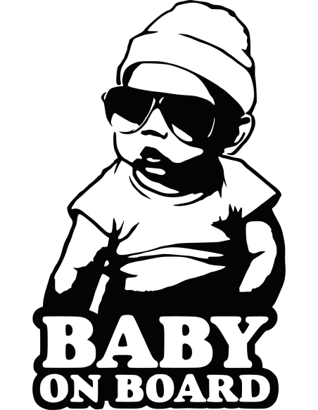 Cooles Baby on Board Autoaufkleber 298