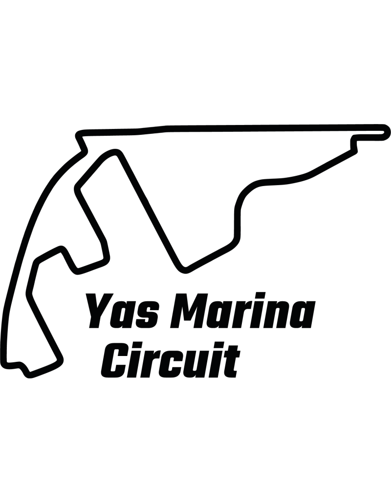 Yas Marina Circuit Rennstrecke Autoaufkleber 309