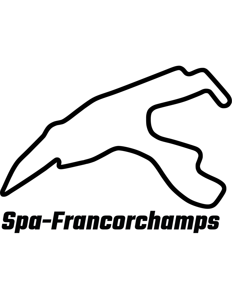 Circuit de Spa-Francorchamps Rennstrecke Autoaufkleber 310