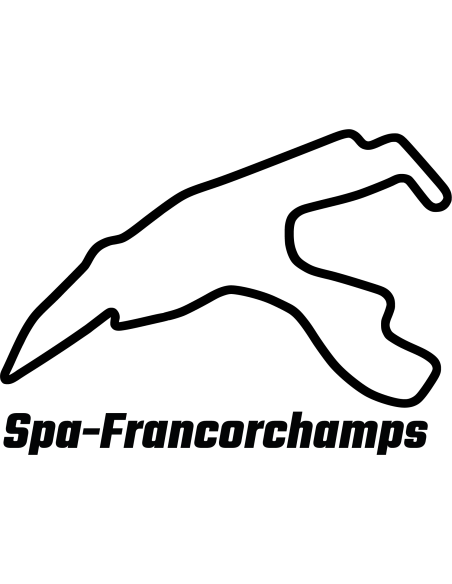 Circuit de Spa-Francorchamps Rennstrecke Autoaufkleber 310