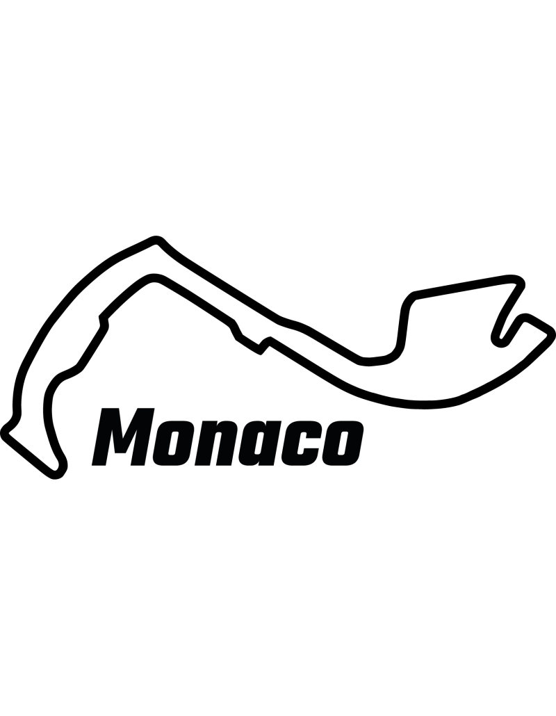 Circuit de Monaco Rennstrecke Autoaufkleber 311