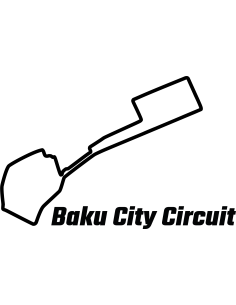 Baku City Circuit Rennstrecke Autoaufkleber 317