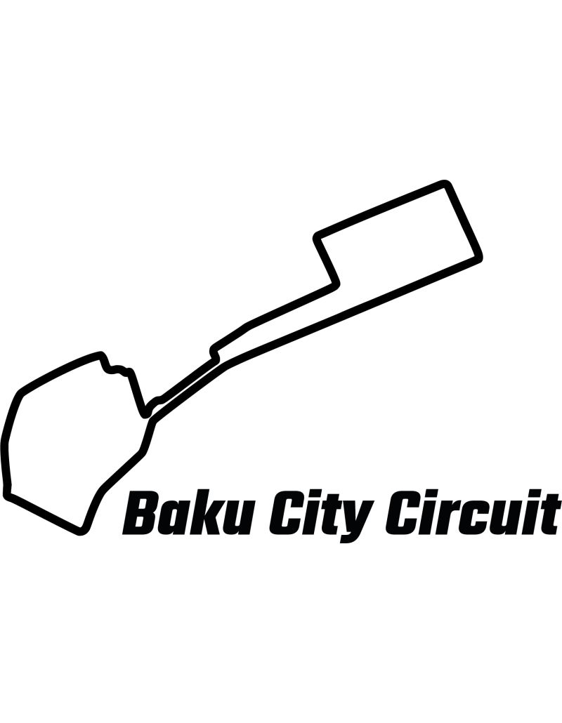 Baku City Circuit Rennstrecke Autoaufkleber 317