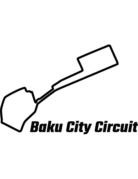 Baku City Circuit Rennstrecke Autoaufkleber 317