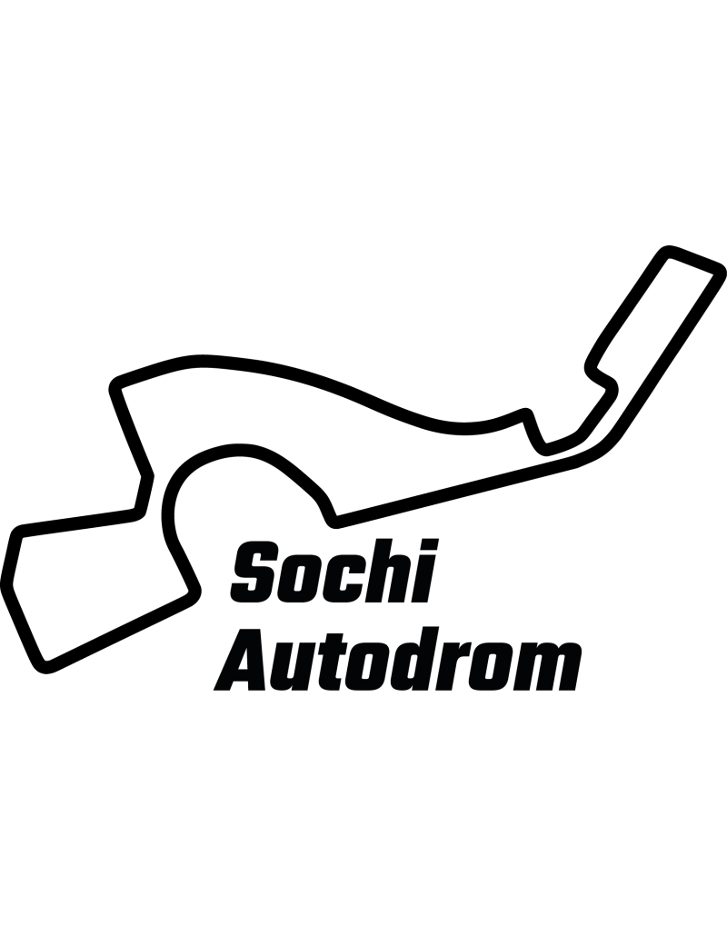 Sochi Autodrom Rennstrecke Autoaufkleber 318