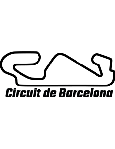 Circuit de Barcelona-Catalunya Rennstrecke Autoaufkleber 321