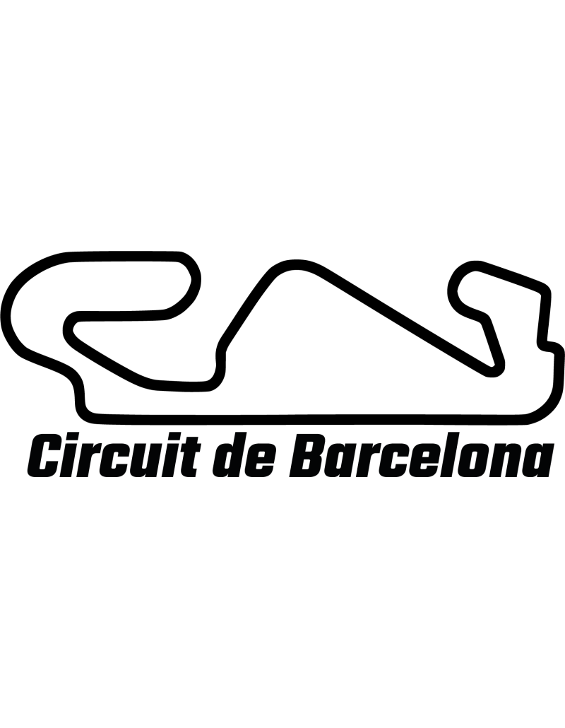 Circuit de Barcelona-Catalunya Rennstrecke Autoaufkleber 321