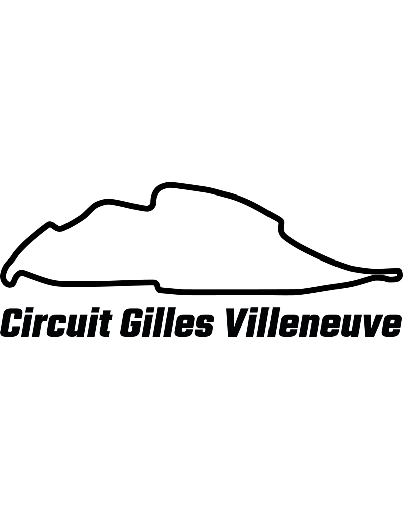 Circuit Gilles-Villeneuve Rennstrecke Autoaufkleber 322