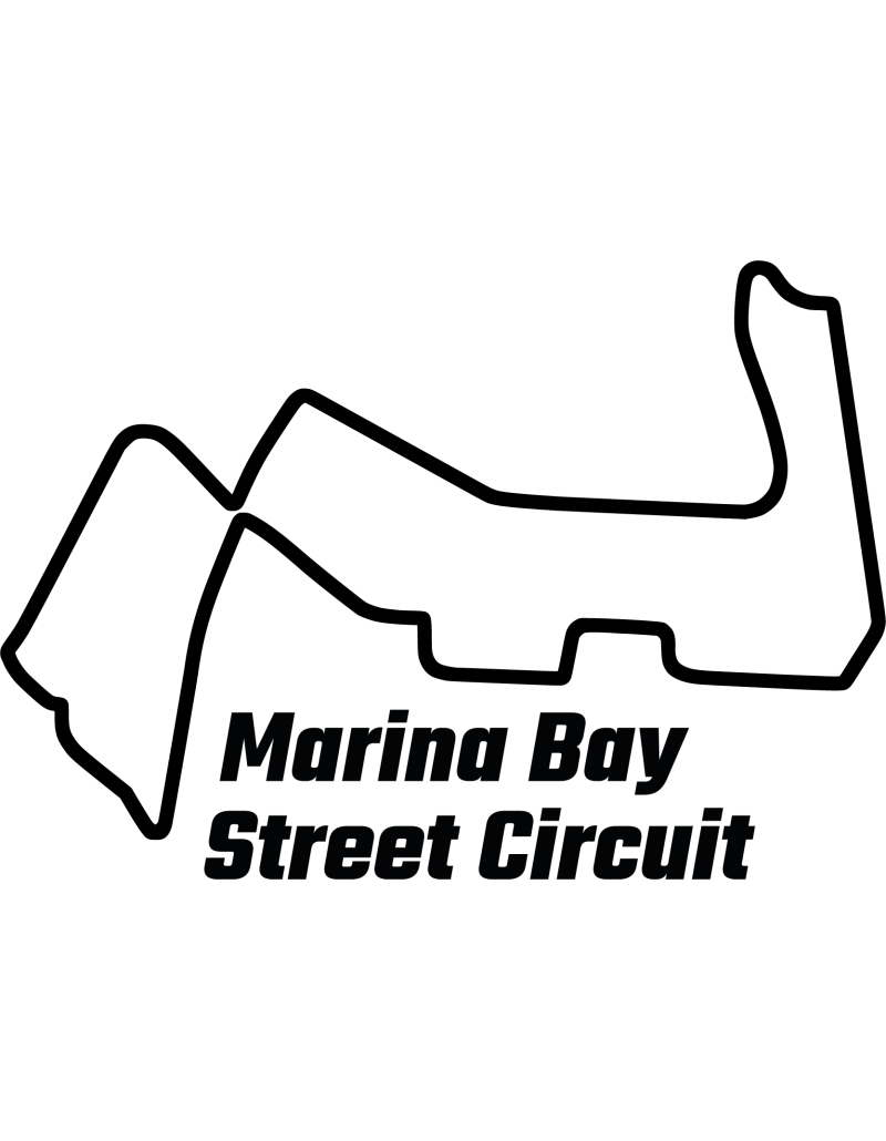 Marina Bay Street Circuit  Rennstrecke Autoaufkleber 327