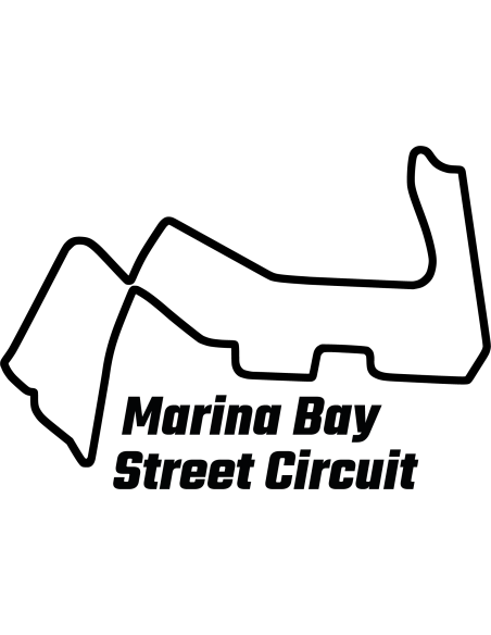 Marina Bay Street Circuit  Rennstrecke Autoaufkleber 327