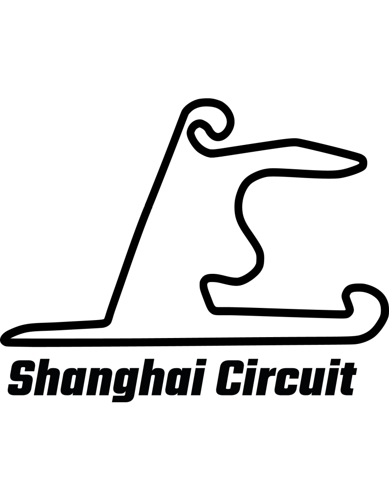 Shanghai International Circuit Rennstrecke Autoaufkleber 330