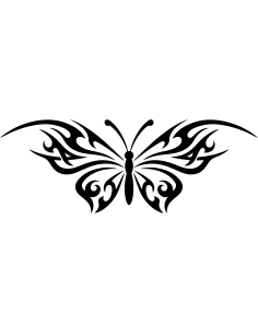 Arschgeweih Classic Butterfly Autoaufkleber 404