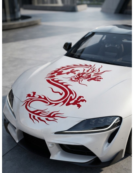 Zorniger Drache Autoaufkleber Vorschau 11 KI-Mockup