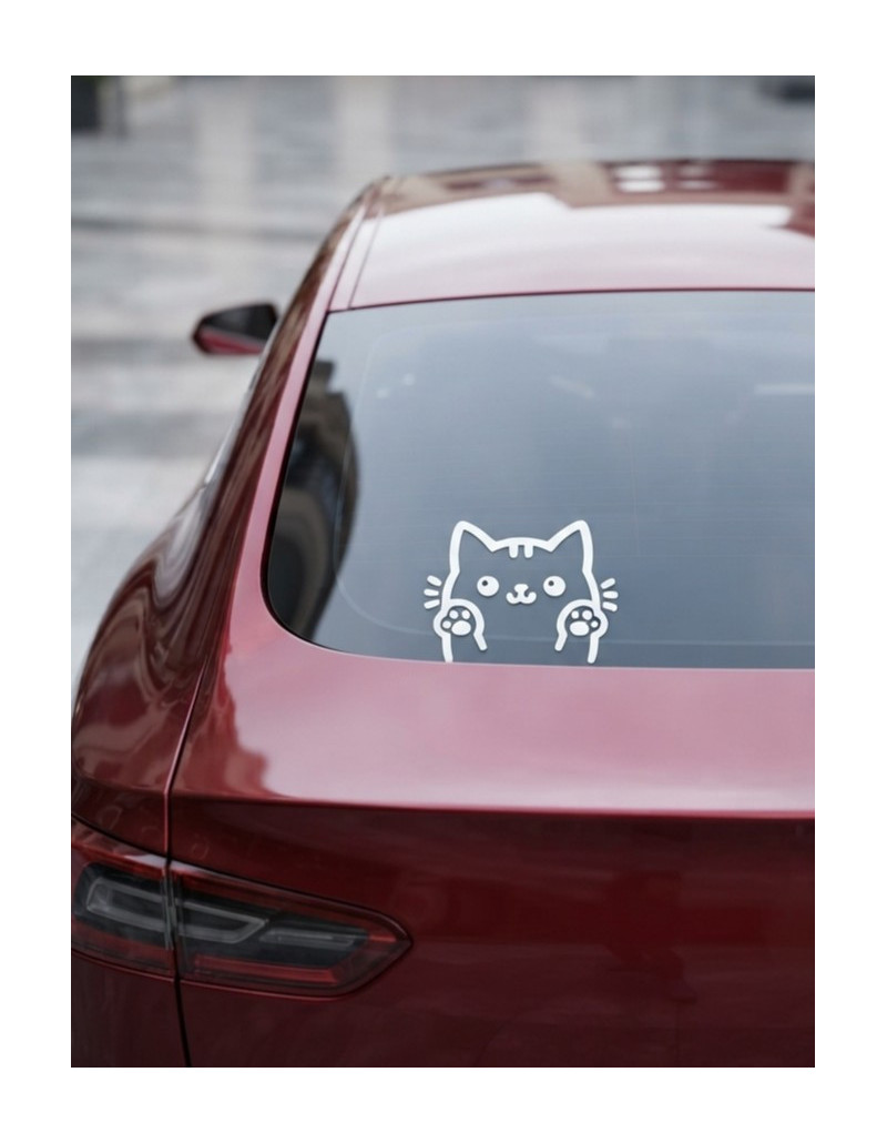 Kawaii Katze Autoaufkleber 418 KI-Mockup