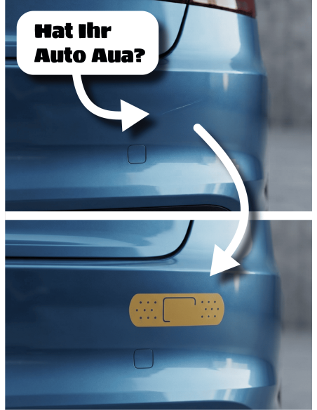 Pflaster Autoaufkleber KI-Mockup