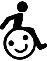 Handicap Sticker mit Smiley Autoaufkleber 231