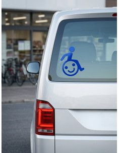 Handicap Sticker mit Smiley Autoaufkleber 231 2