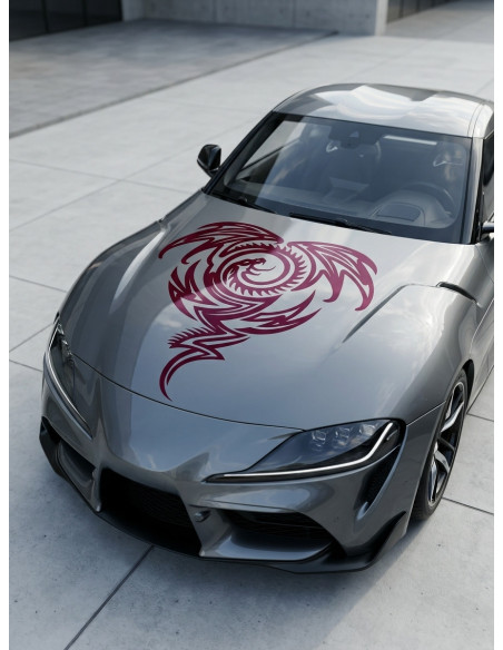 Kreisförmiger Drache Autoaufkleber 17 KI-Mockup